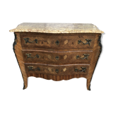 Curved Style Louis XV marquetry chest of drawers