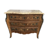 Curved Style Louis XV marquetry chest of drawers