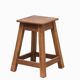 Lot de 8 tabourets en bois vintage assises carrées