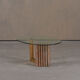 Table basse en marbre et laiton par Italo Valenti, Italie, années 1970.