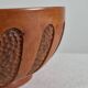 Antique hand carved signed folk art bowl 1930