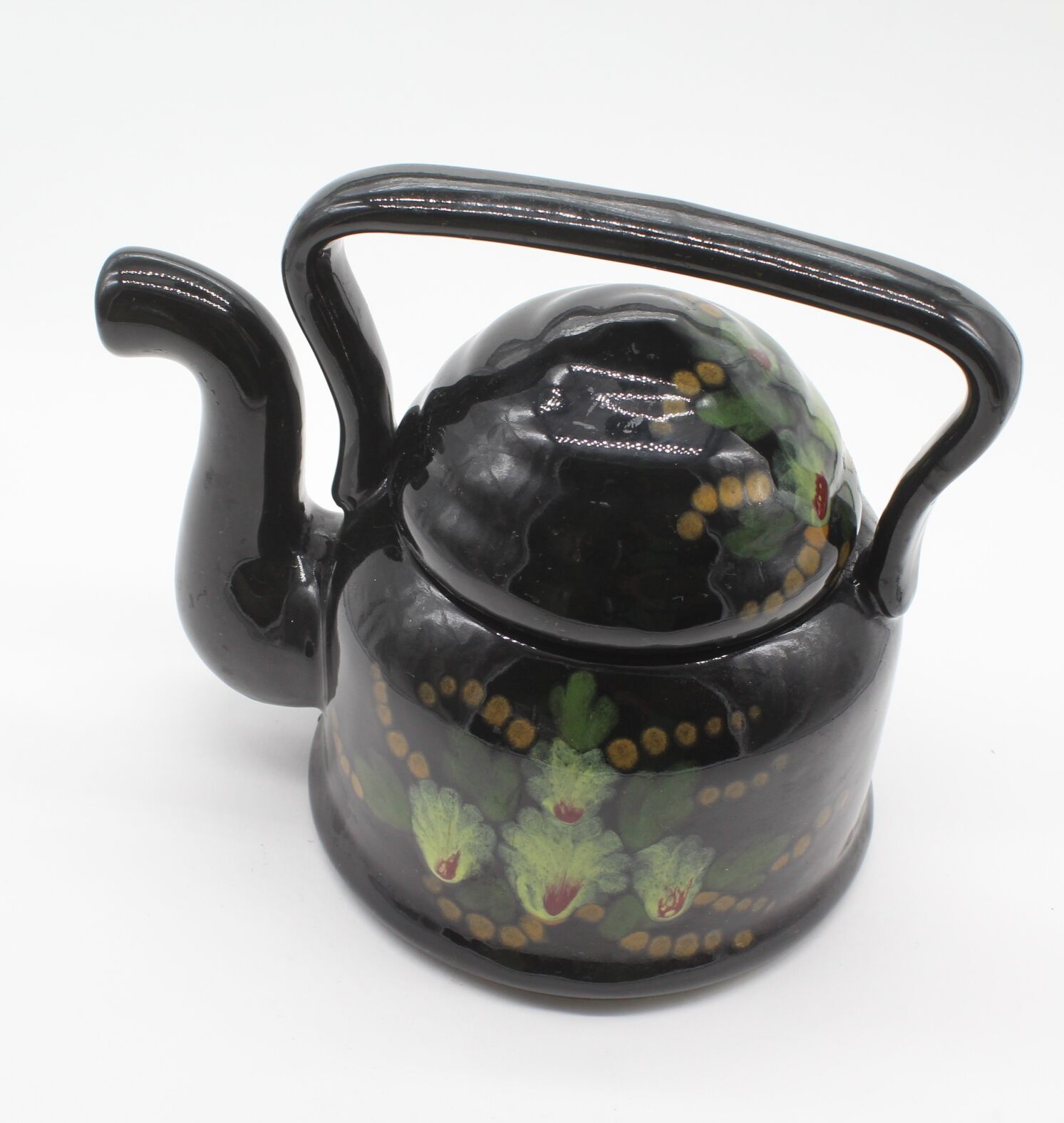 Hand-painted metal teapot