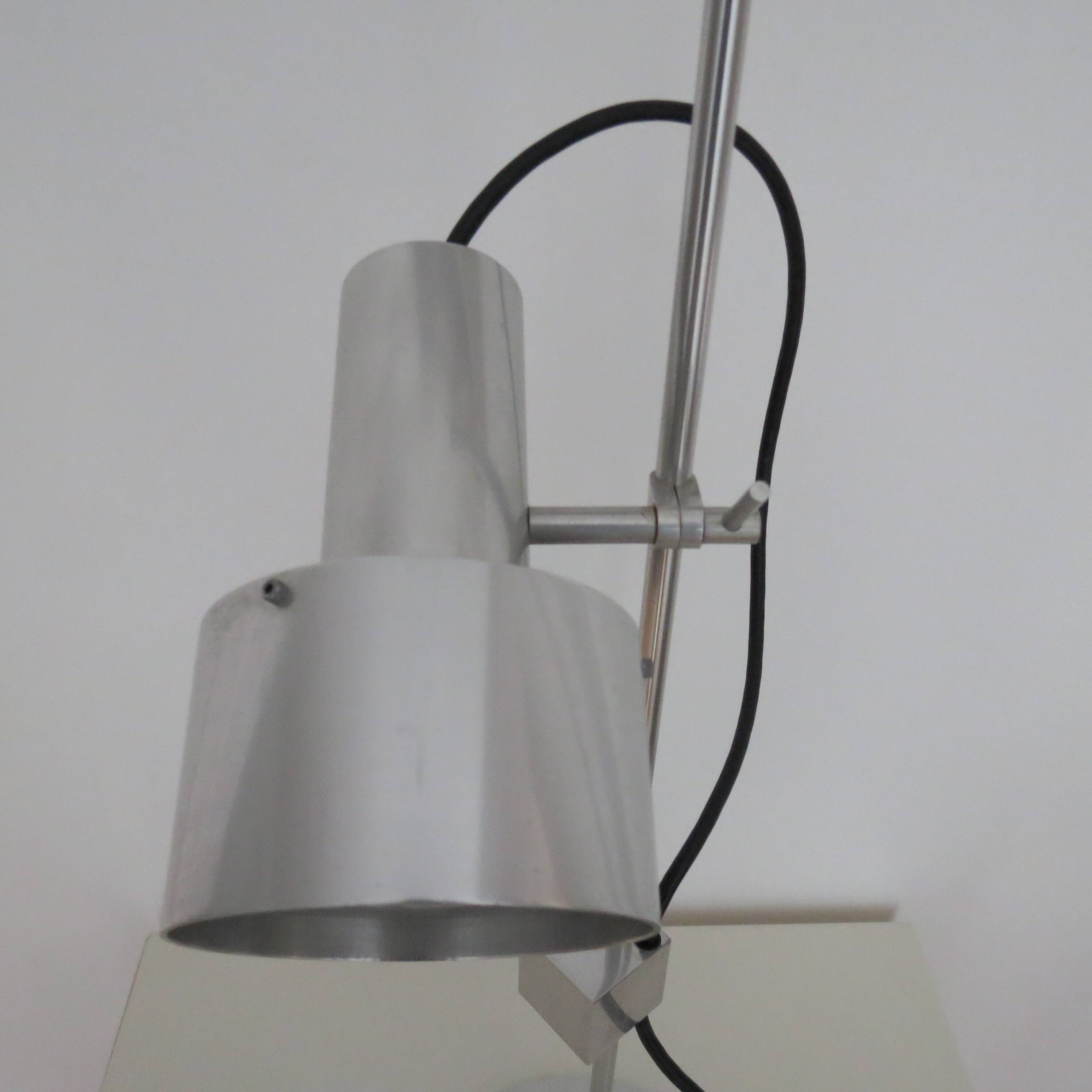 1960s desk lamp by Peter Nelson aluminium desk lamp mid century modern desk lamp