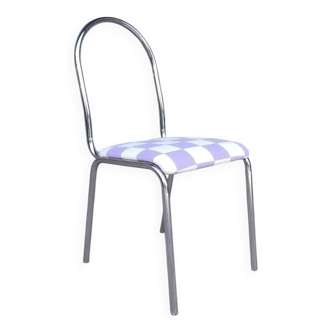 70s chrome metal tubular chair
