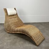 Karlskrona lounge chair by Karl Malmvall for Ikea, rattan
