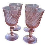 lot de verres vintage rose