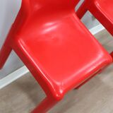 1970s Kartell Model 4875 chair by Carlo Bartoli red color