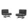 Set of 2 Jacquard postmodern lounge chairs, 1980s Italy.