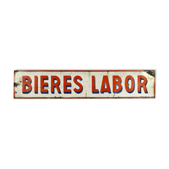 "Beers Labor" advertising enamel plate