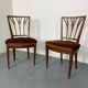 Chaises de salle à manger ou d'appoint vintage éclectiques Regency en chêne et velours en épi de blé