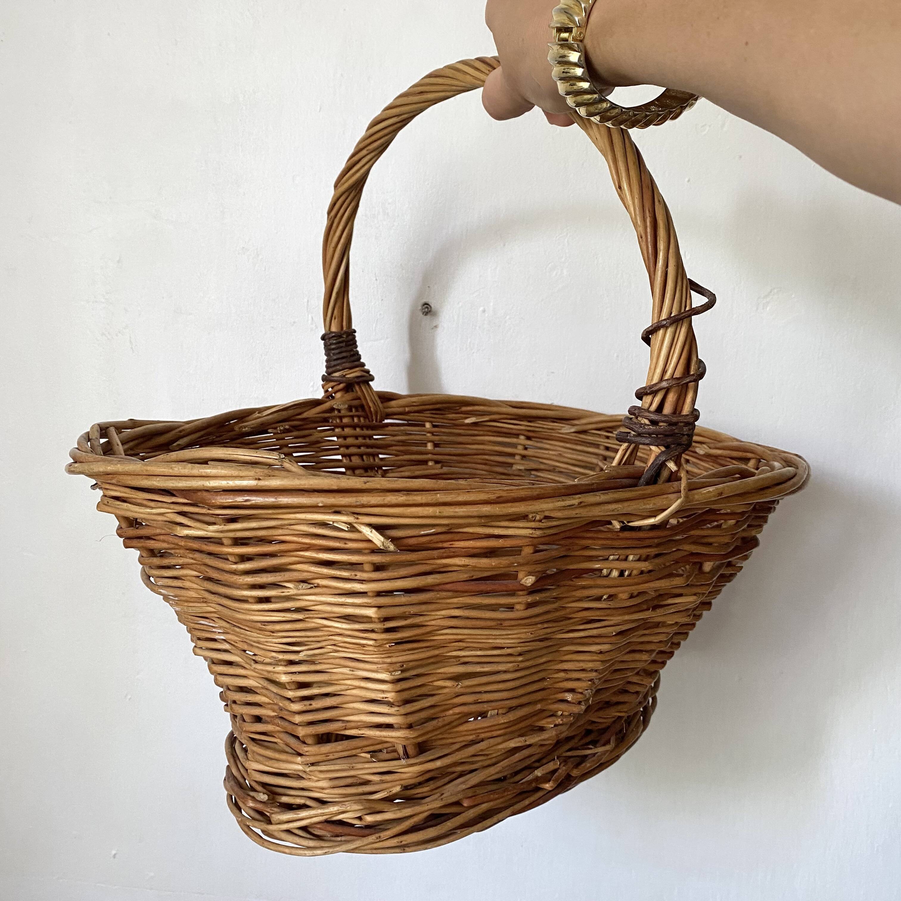 Vintage woven wicker basket