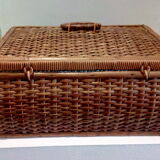 Vintage wicker sewing box