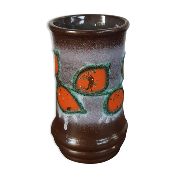Vintage Strehla Pottery Vase - East Germany - 1960s