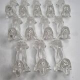 Set of 12 vintage dachshund knife holders, 70s