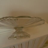 Art Deco glass cake dish