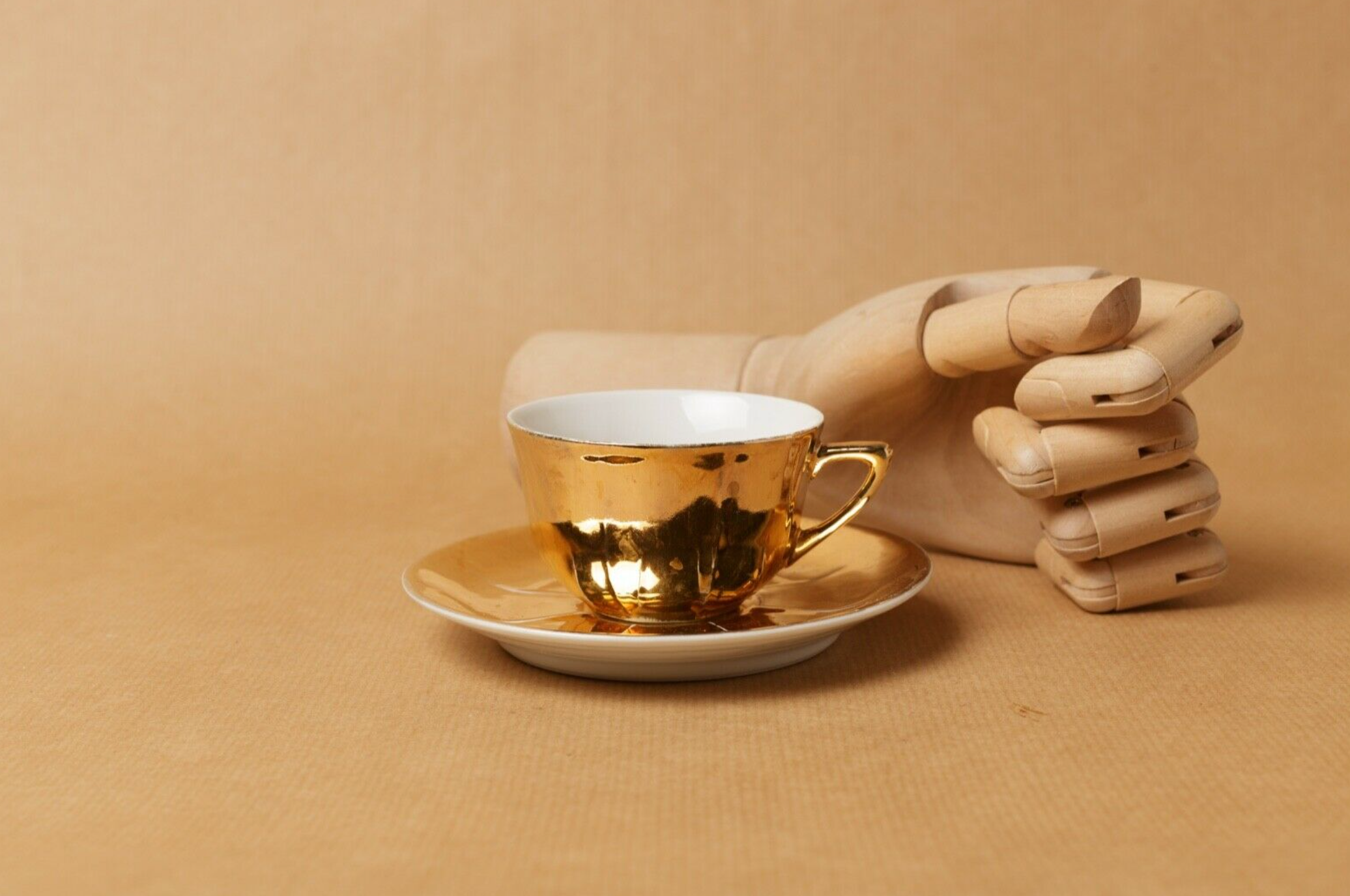 Lot 5 cups coffee porcelain gilded 1970 1980