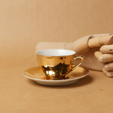 Lot 5 cups coffee porcelain gilded 1970 1980