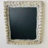 Braided wicker mirror