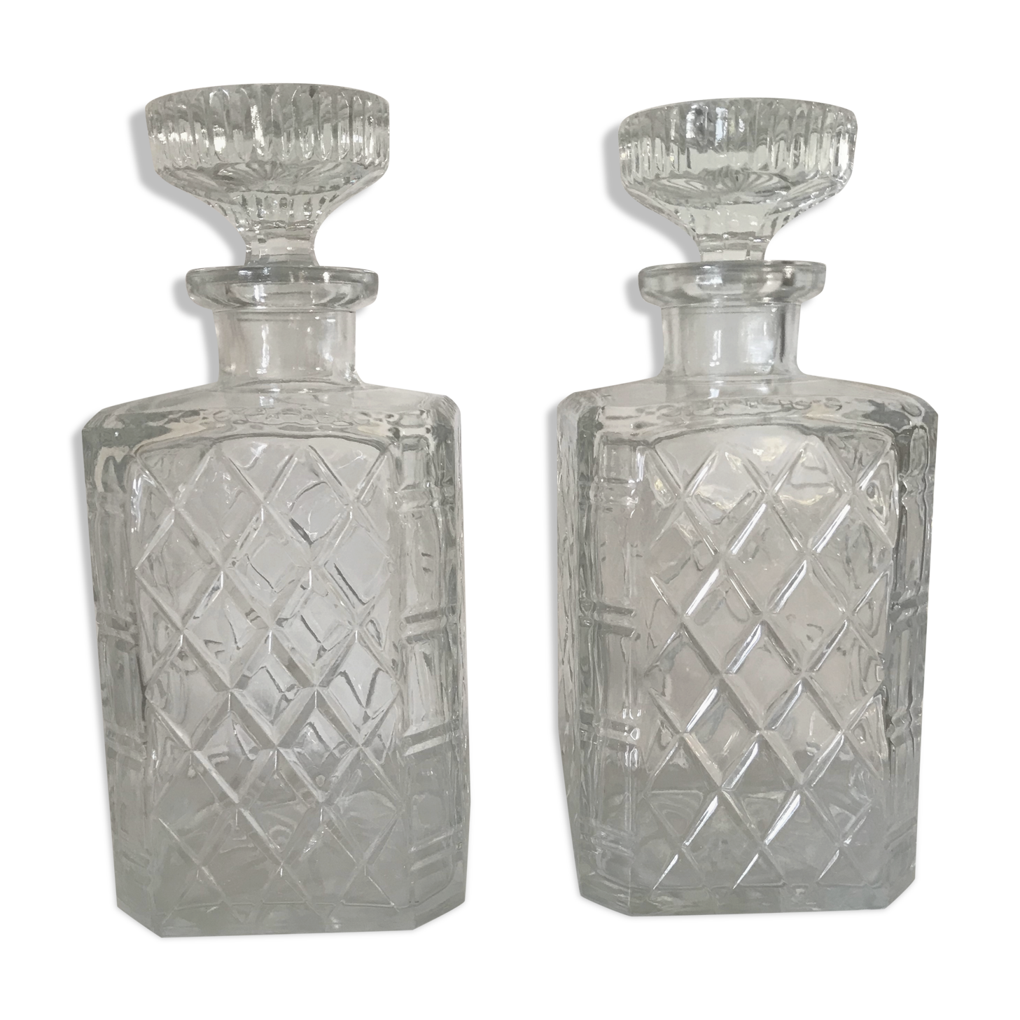 Crystal whisky carafes