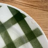 Assiettes à dessert vertes, modèle Nappe par Moulin des Loups