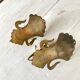 Pair of brass wall candle holders
