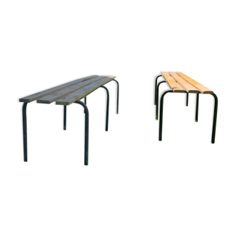 Lot of two benches