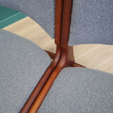 Set of five rosewood chairs, Danish design, 70s, made by Henning Kjaernulf