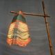 Rare Midcentury Floor Bambnoo and String Lamp, 1960s