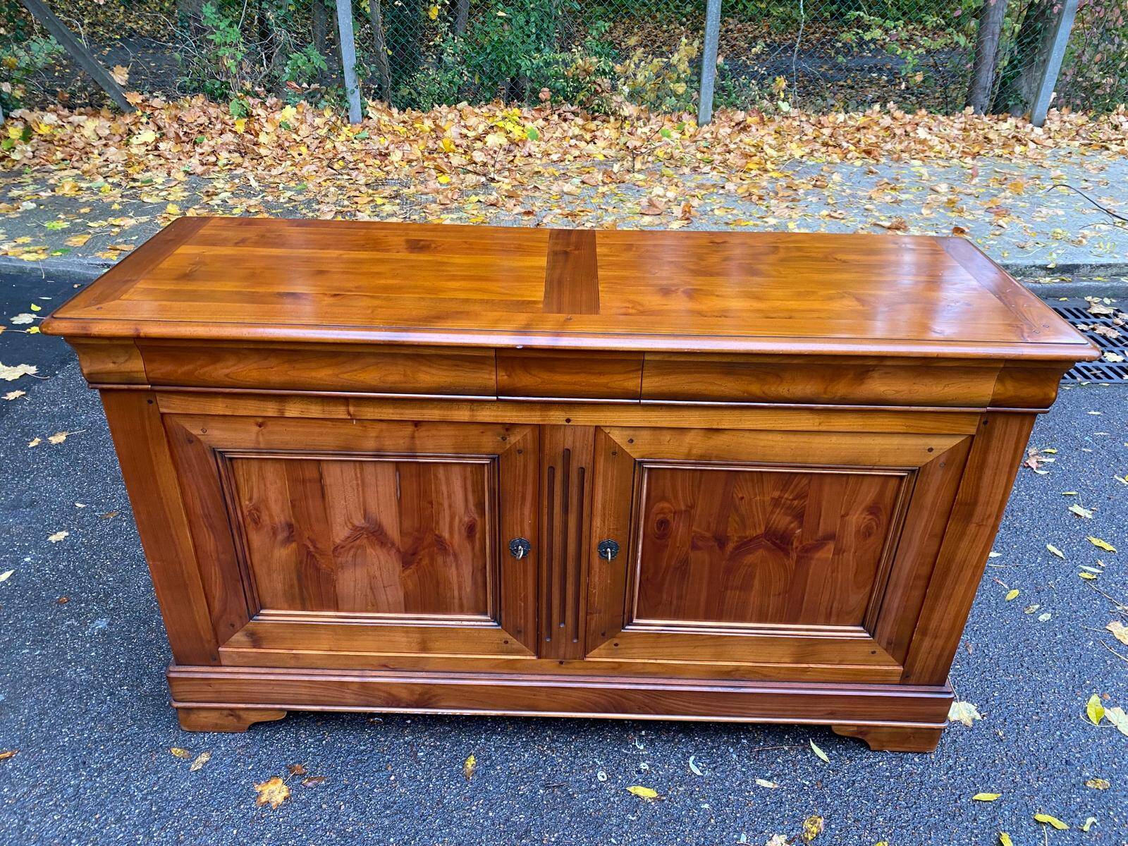 19th century Louis Philippe solid wood sideboard, 176cm