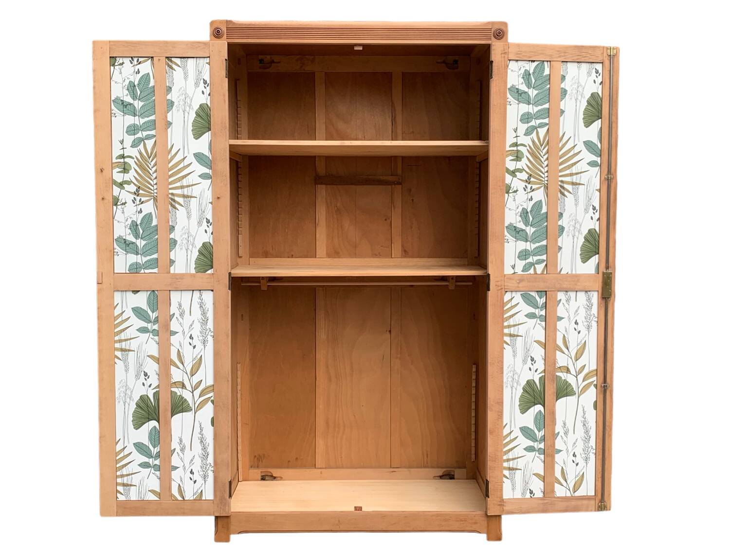 Parisian art deco wardrobe solid raw wood wardrobe