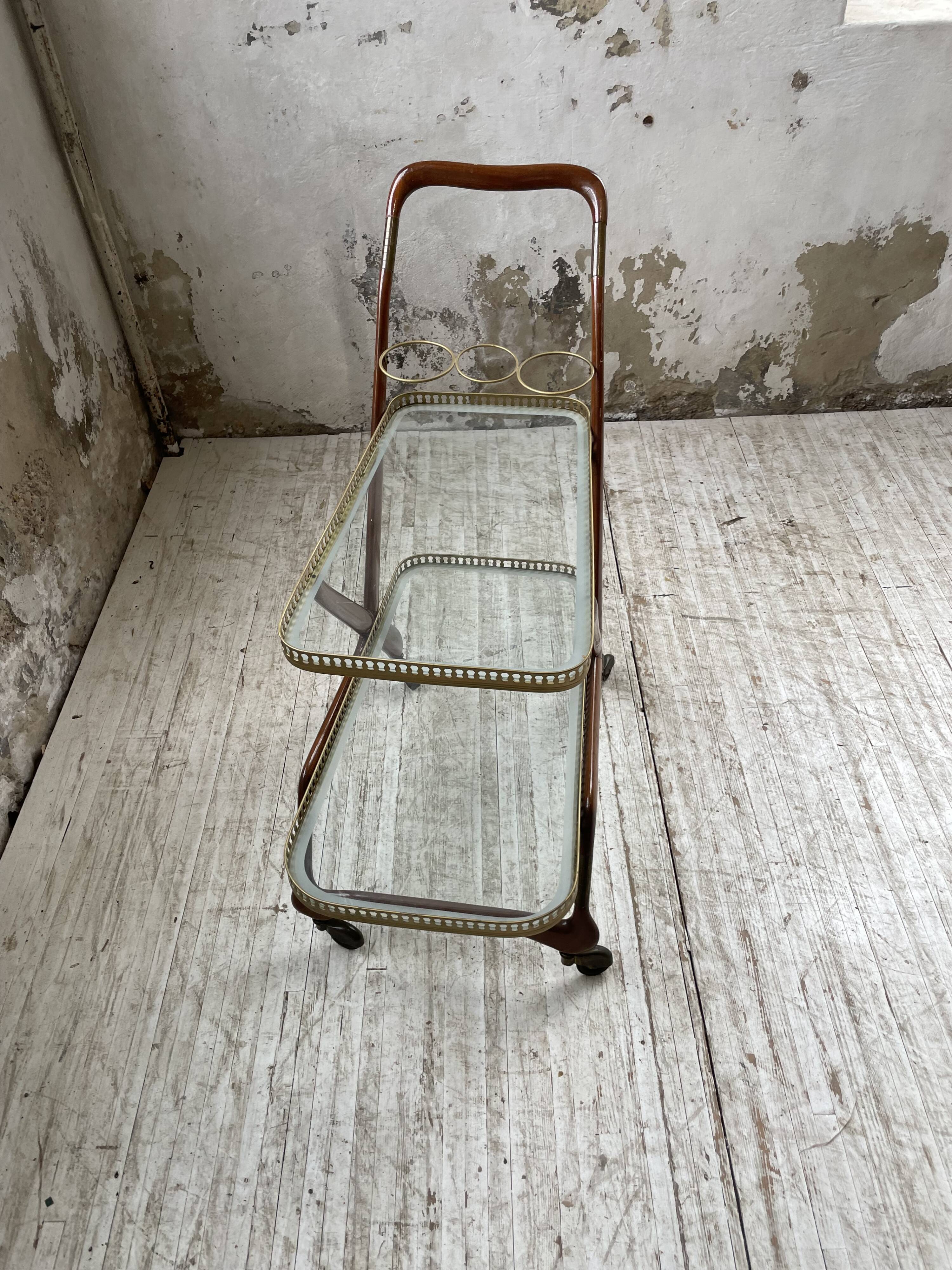 Italian Cesare Lacca style trolley, 1950s