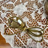 Sandstone and rattan lamp