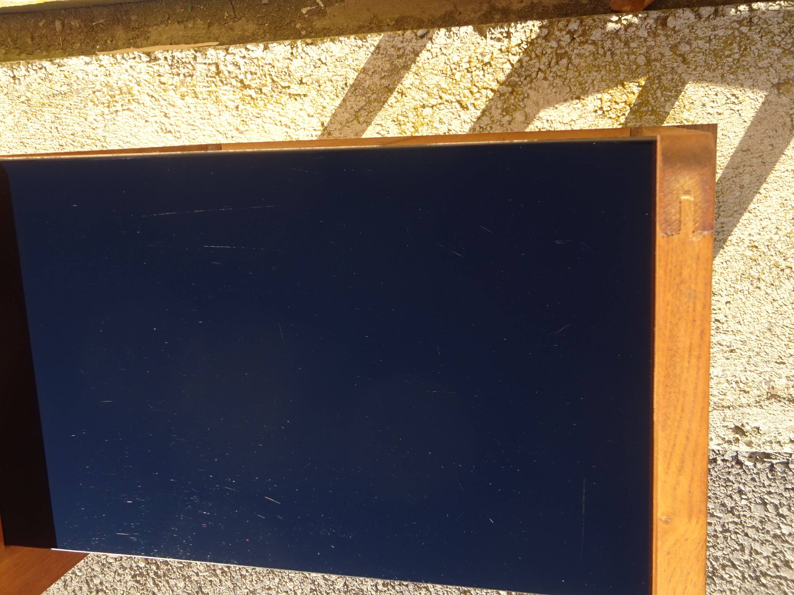 Oak bedside table with tapered legs