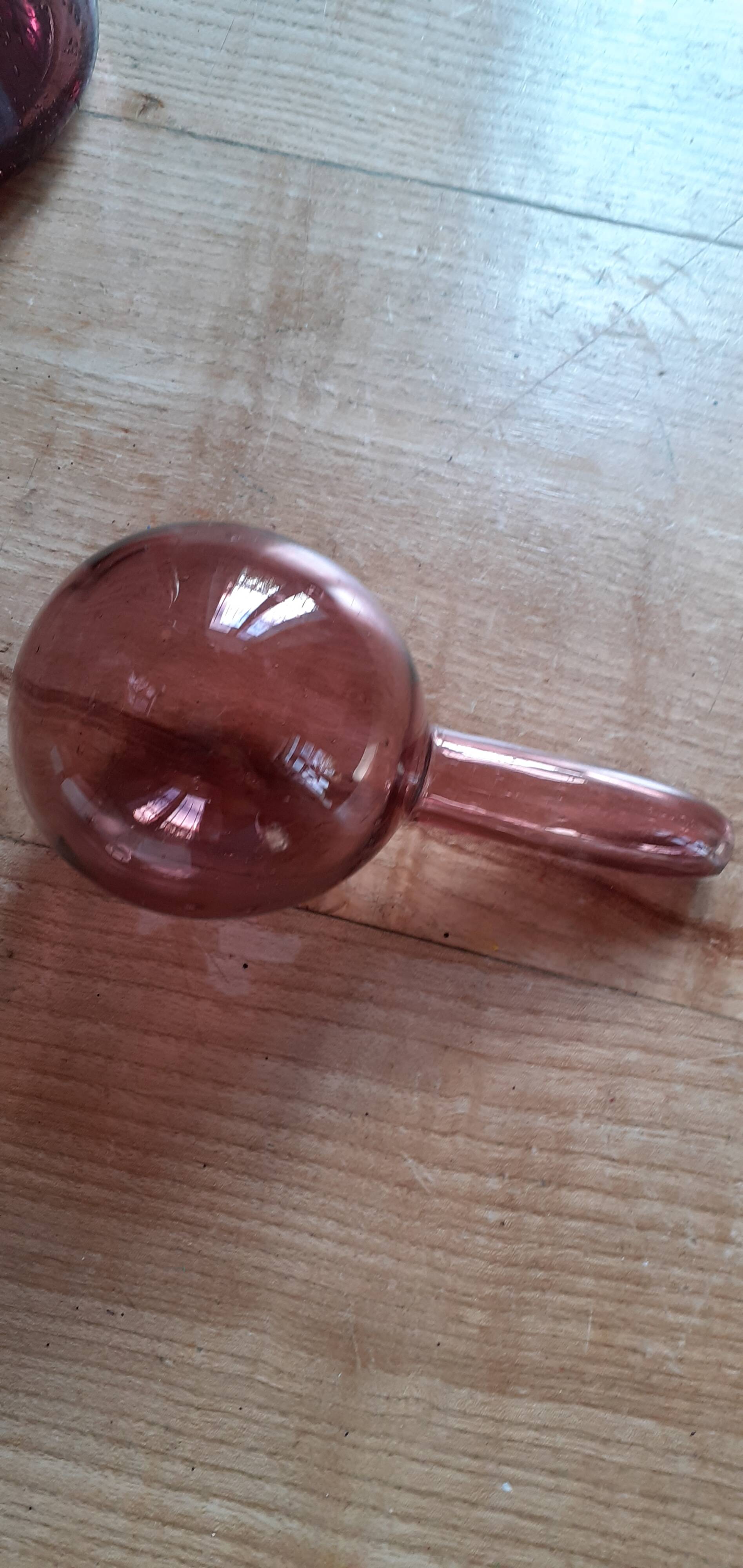 Old long Biot glass bottle