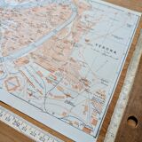 Printed in 1909, map of Verona (Verona), Veneto, Italy.