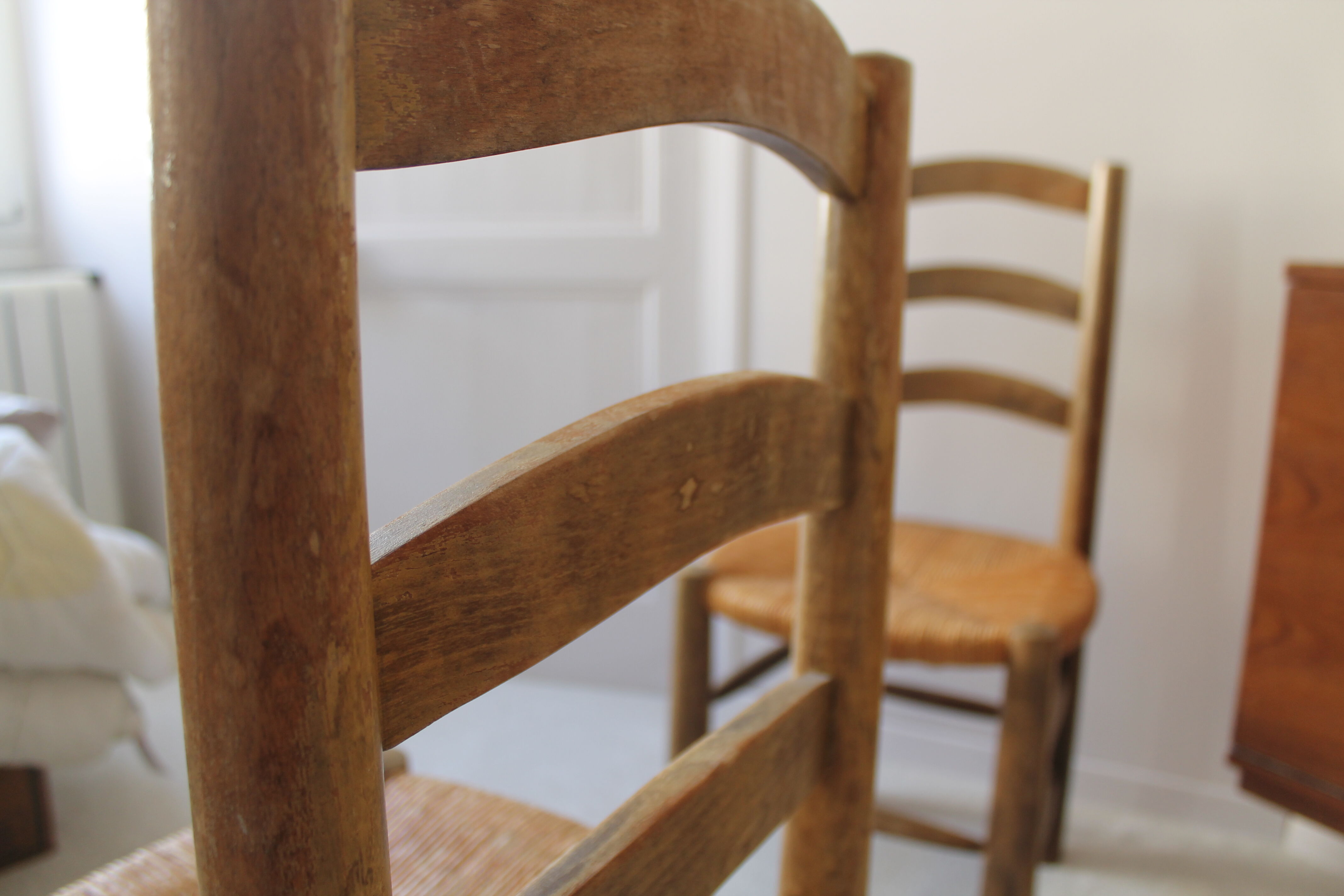 French handmade mulched chairs