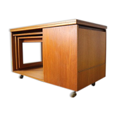 Extendable coffee table nest tables gigognes and beverage cabinet Mcintosh Tristor