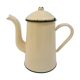 Cafetière émaillée jaune pâle