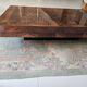 Table basse marqueterie bois de loupe 1970