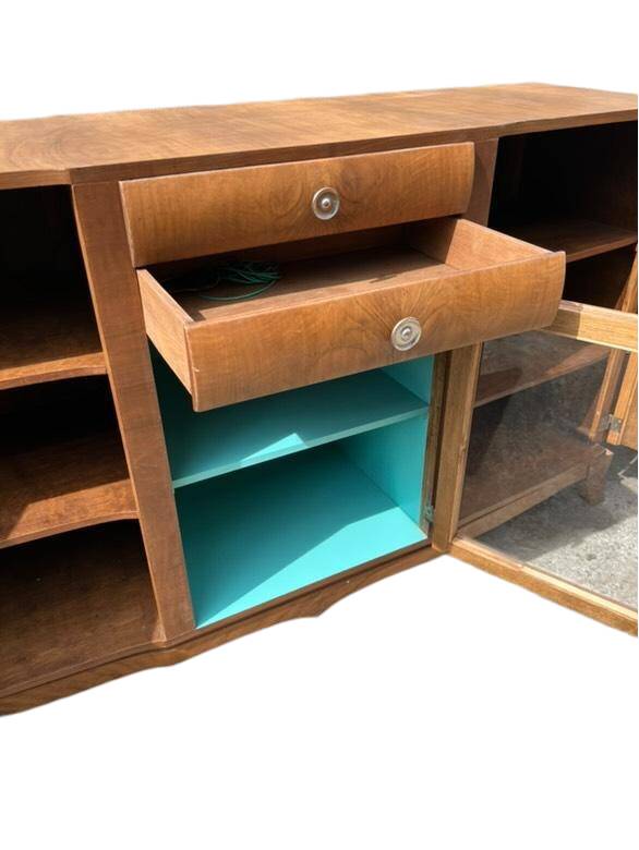 3-door, 2-drawer walnut veneer sideboard, 1960s