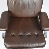 A pair of leather armchairs, 1970s