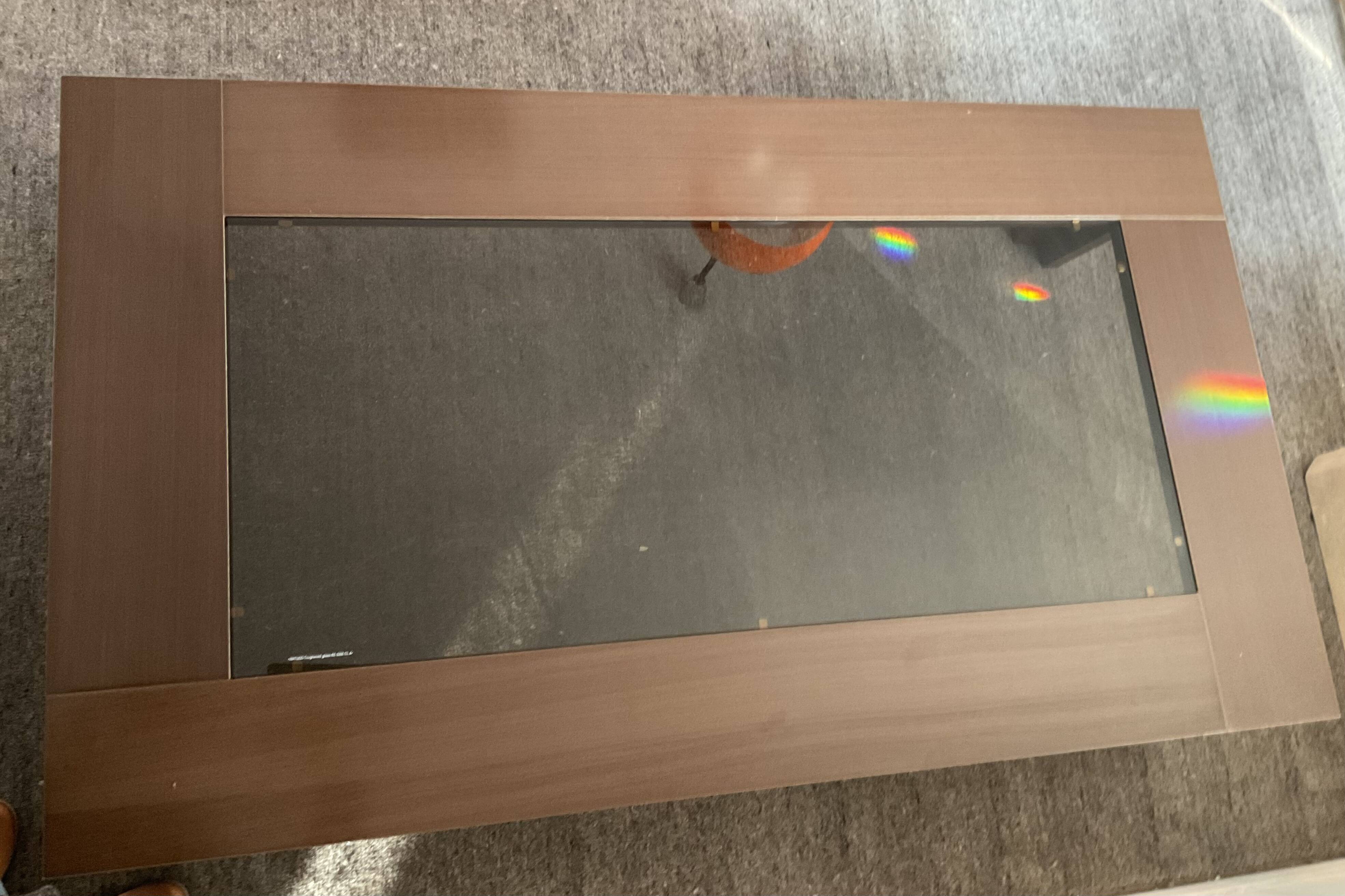 Italy coffee table in wood and glass