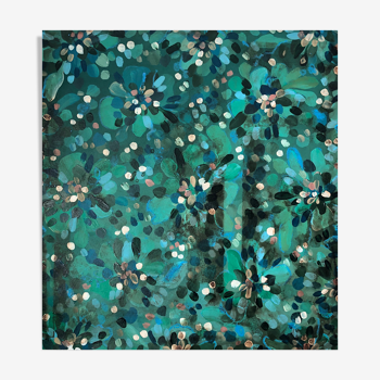 Peinture acrylique sur papier fleurs sauvages
