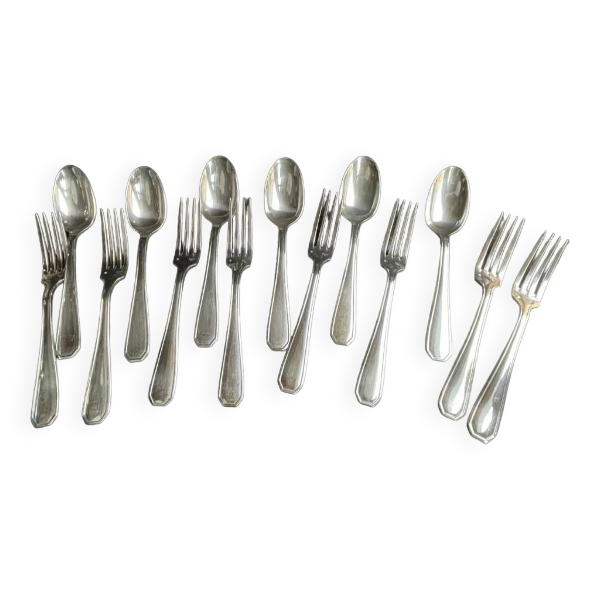 8 forks and 6 large Argental salad or dessert spoons