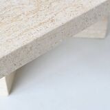 Paul Kingma artwork coffee table in travertine, The Netherlands, 1980