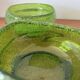 Lot de 2 coupelles en verre soufflé vert vintage Coupelles artisanales