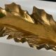 Vintage solid bronze leaf pocket emptier