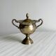 Antique silver-plated sugar bowl with handles