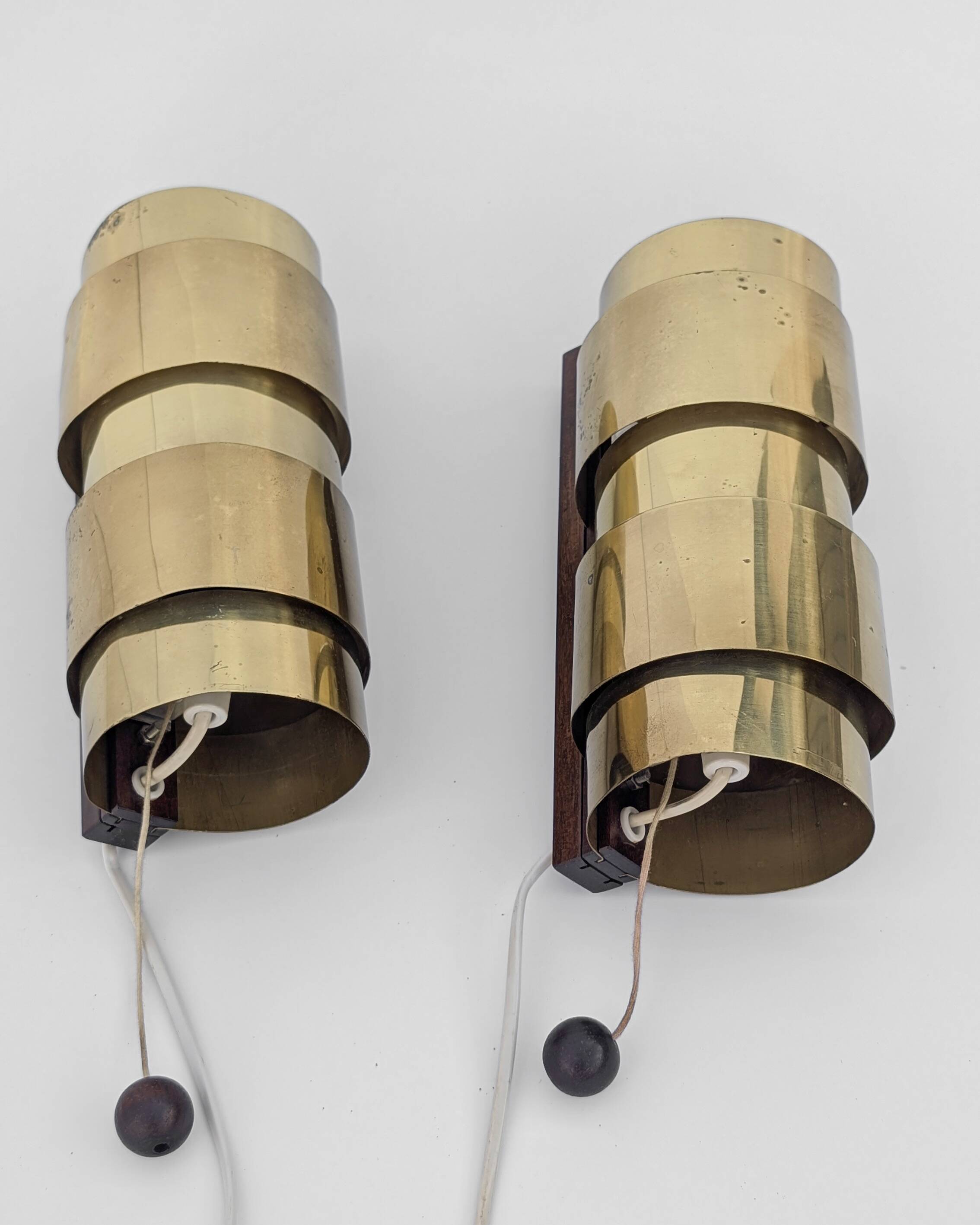 Pair of brass wall lights "Aristokrat" - Forseke AB Nybrofabriken