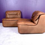 2 Modular fireside chairs by Friedrich Hill for the Walter Knoll collection 1970